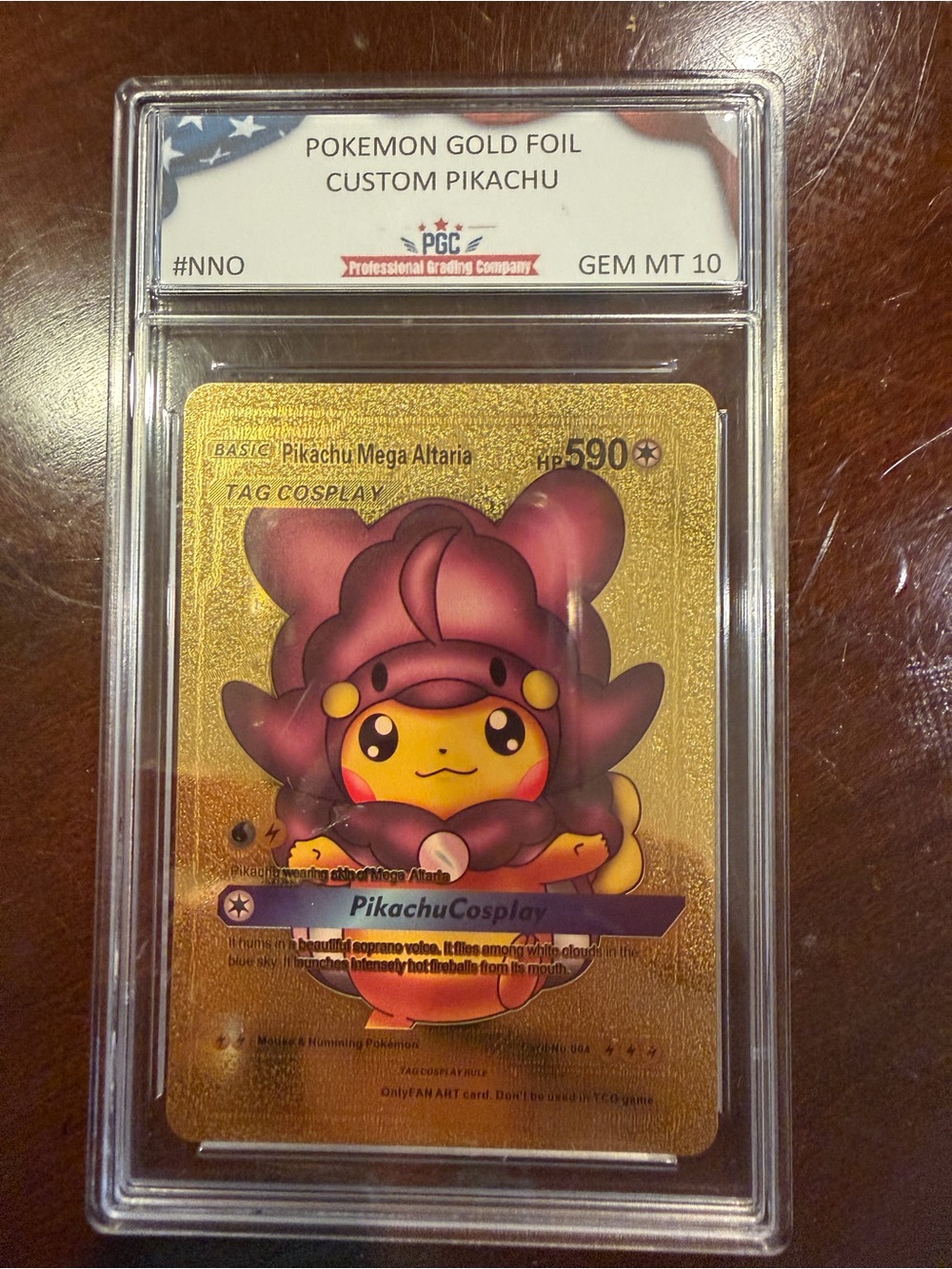 Pikachu Cosplay Gold Foil Graded Card - GEM MT 10